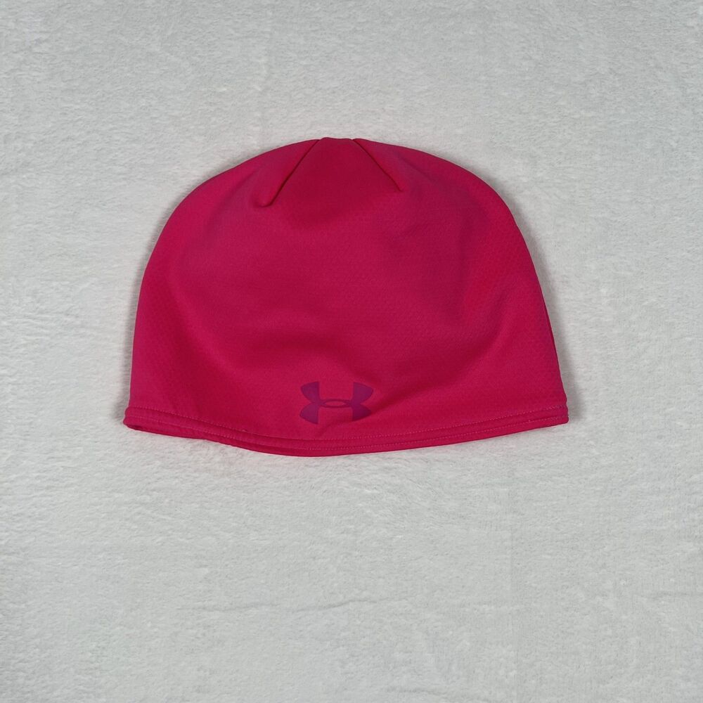 Under Armour Women's Reversible Running Beanie Bright Pink OSFA Ponytail Hole
